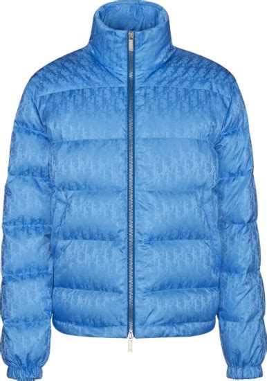 dior oblique puffer blue